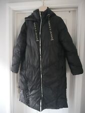 Black Puffa Jacket Size 16 Long Coat Saint & Sinner Ladies Comfy Classic Warm