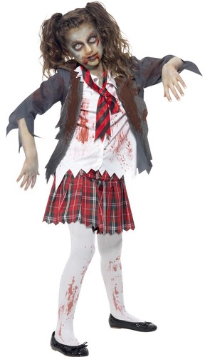 Zombie monster school girl kid - zombie,