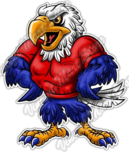 Proud cartoon eagle mascot - cartoon,