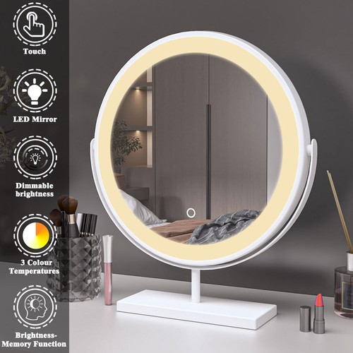 Illuminated makeup mirror with - makeup,