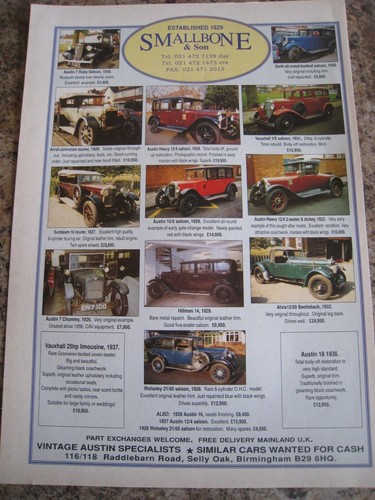 Smallbone son car stock - smallbone,