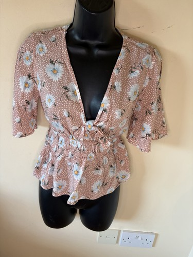 Pink floral top size - floral,
