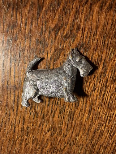 Scottish terrier dog brooch - brooch, by