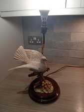 Lovely Dove Like  Leonardo Table Lamp On Wooden Base