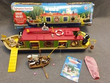 Sylvanian Families Vintage Riverside Canal Boat Includes 8 Rare Figures & Extras