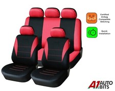 Car Seat Covers Protectors Red Full Set Fabric For Mercedes A B C E Class
