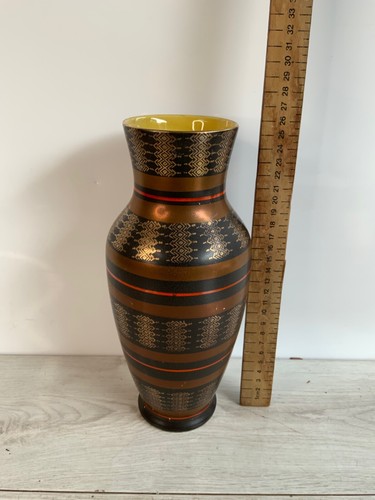Vintage german vase brown - vintage,