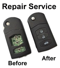 Repair Service for MAZDA 2 3 5 6 RX8 MX5 3 Button Remote Flip Key Fob Shell Fix