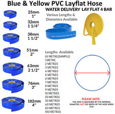 BLUE PVC LAYFLAT HOSE-WATER