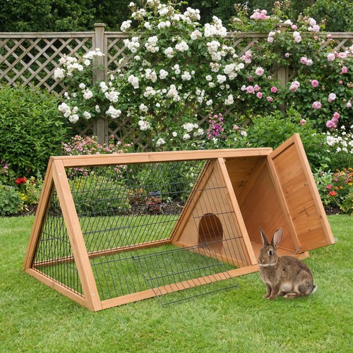 Rabbit hutch outdoor wooden - rabbit,