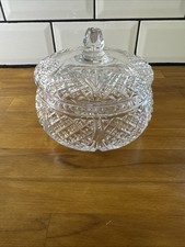 Vintage Cut Glass Trinket Dish