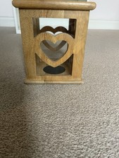 Heart Wooden Tea-light Lantern