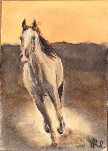 Aceo original watercolour - aceo,