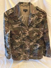 Topshop Cotton Khaki Camouflage Jacket Size 6 Army Style