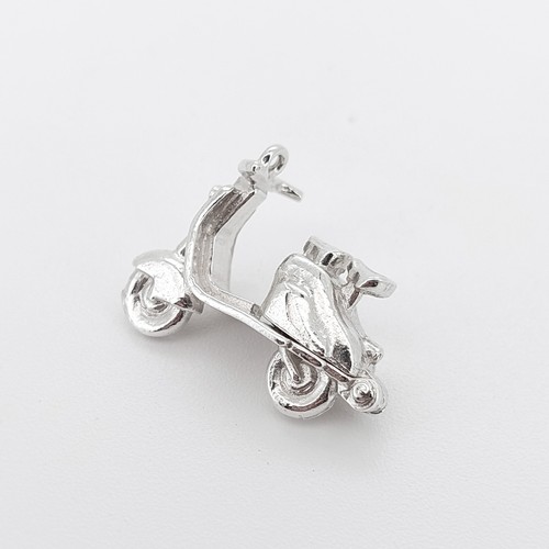 Vintage silver vespa bike - vintage,
