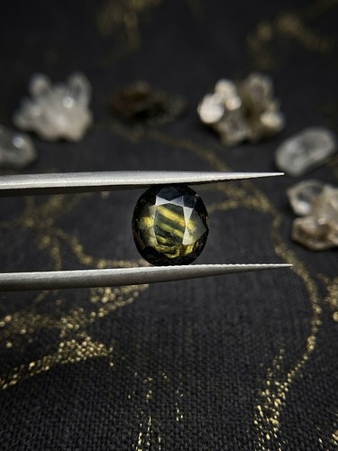 Sphene gemstone oval cut - sphene,