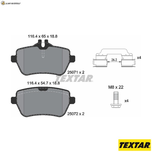 Brake pad set - disc,