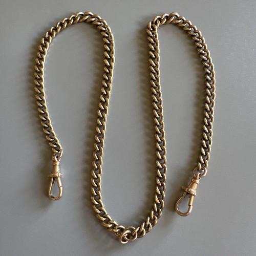 9ct gold solid double albert - 9ct,