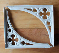 2 x 8x7" CAST IRON VICTORIAN SHELF CISTERN BRACKETS GOTHIC HEAVY WHITE BR09wx2
