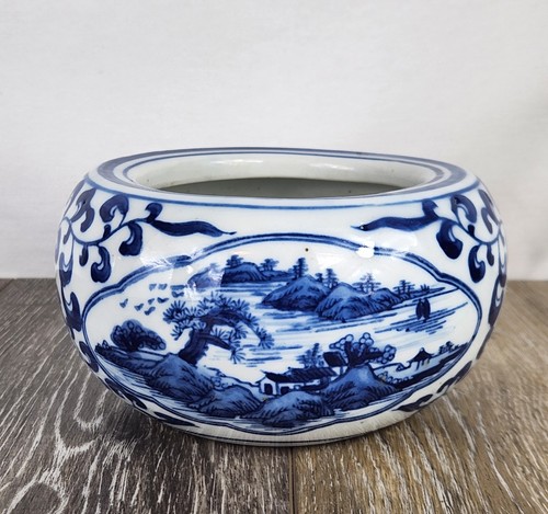 Vintage blue white landscape - vintage,