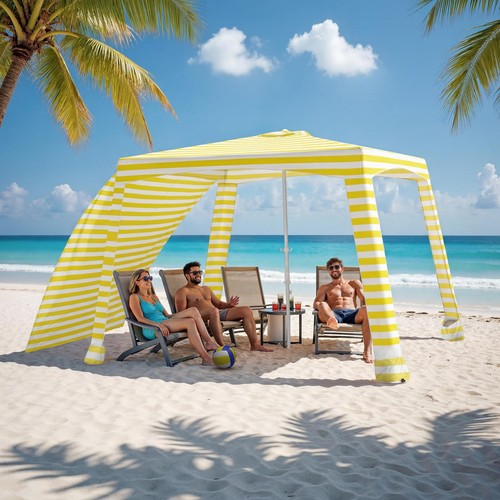 Beach cabana 6x6 - beach, cabana-6.6x6.6’beach