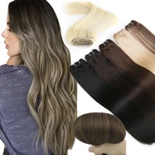 Full Head Thick Weft Hair Extensions Sew In Weave Remy Russian Human Hair 100gr