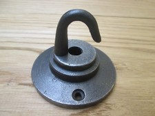 CAST IRON CEILING ROSE/ PLATE HOOK LIGHT CHANDELIER HOOKS HANGING BASKET HANGER