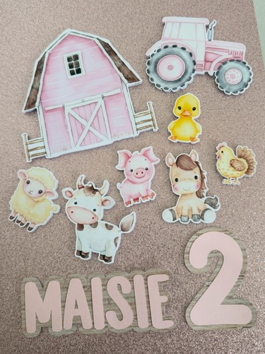 Personalised farm cake topper - farm,