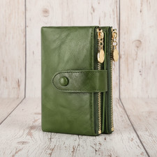 Womens Green Soft Leather