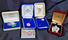 Vintage Fine Bone China Jewellery Brooches/Pins/Earrings/Clips Various Options