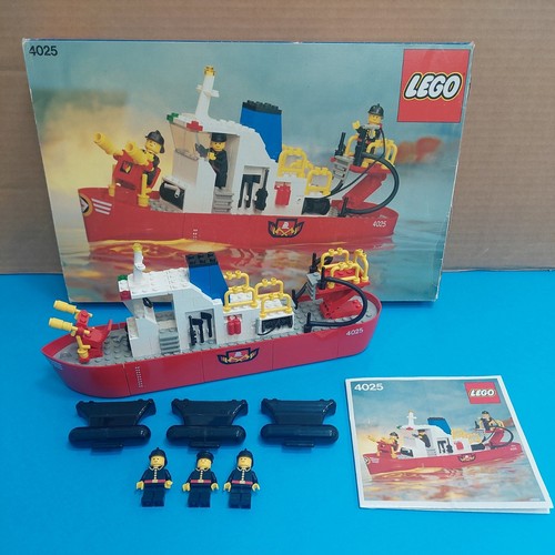 Vintage lego 4025 - fire, boat