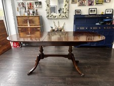 DINING TABLE french polished Oval Extendable Draw Leaf MidCentury 