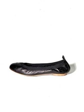 Chanel EU37 Black Ballet Flat With interlocking cc logo stitching