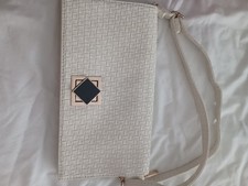 Cream and Black Clutch Bag
