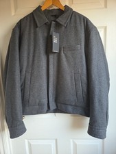 HUGO BOSS GREY WOOL BOMBER