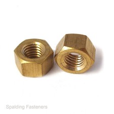 BA Thread Solid Brass Hexagon Plain Full Nuts - 2BA, 4BA & 6BA Choose Your Size