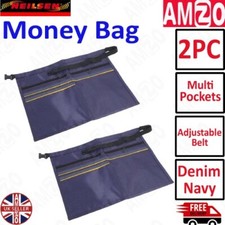 2 x 5 Pockets Cash Bag Market Trader Money Bag Carboot Cash Belt Money Pouch