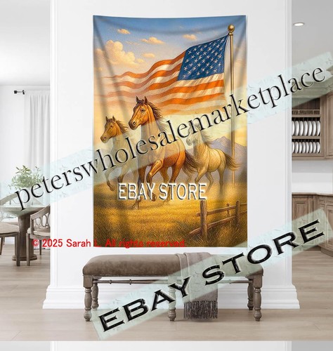 Horse wall tapestry usa - tapestry, ranch