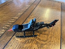 Vintage Hasbro 1983 GI Joe Cobra Fang Helicopter Black Incomplete SF Toy