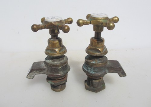 Antique brass taps bath - taps, sink