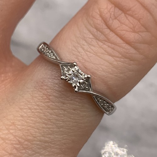 Gold diamond ring twist - 9,