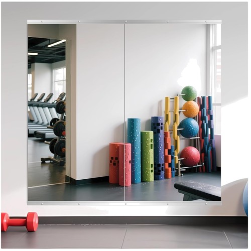 Large frameless gym mirror set - gym,