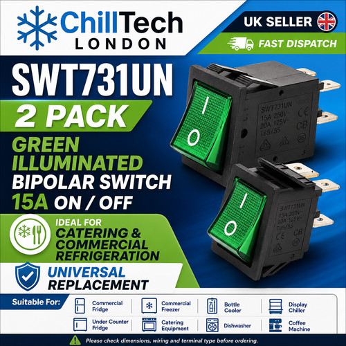 15a green rocker switch - rocker,