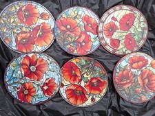 Poppy Cup Coasters For Drinks