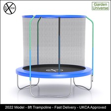 Trampoline 8ft with Safety Net and Ladder by Garden Universe NEW Model UKCA