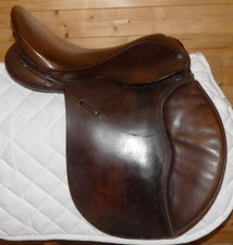 S.O.S Saddlery 17" X Wide Brown English Leather GP Saddle