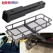 12" Extender Towbar Car Back Basket Trailer Luggage Cargo Basket Trailer Carrier