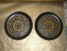 denby arabesque set of 2x medium / dessert / ssalad plates 8.25" diameter