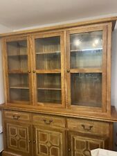 Large solid wood glass display Marks and Spencer Malabar cabinet