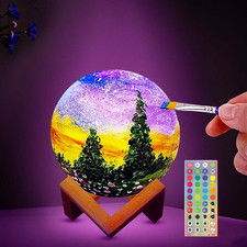DIY 3D Moon Night Light, Paint